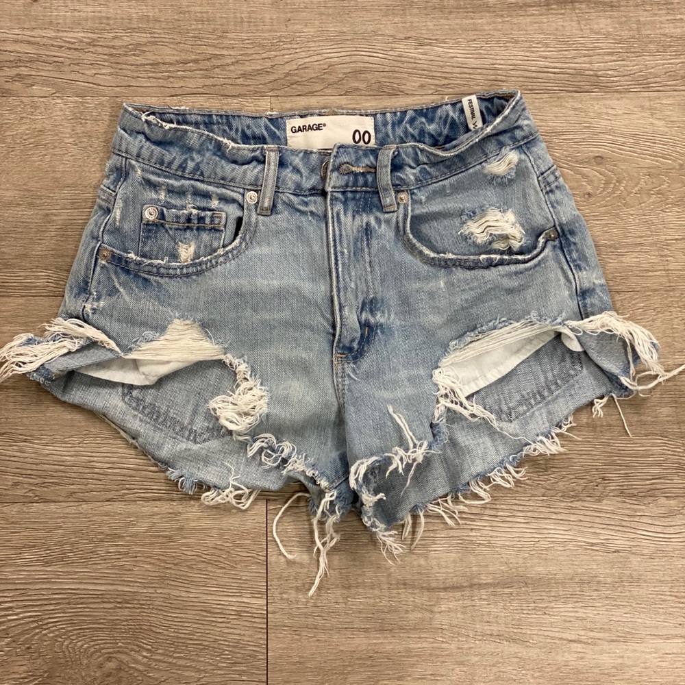 Garage Distressed Jean Shorts